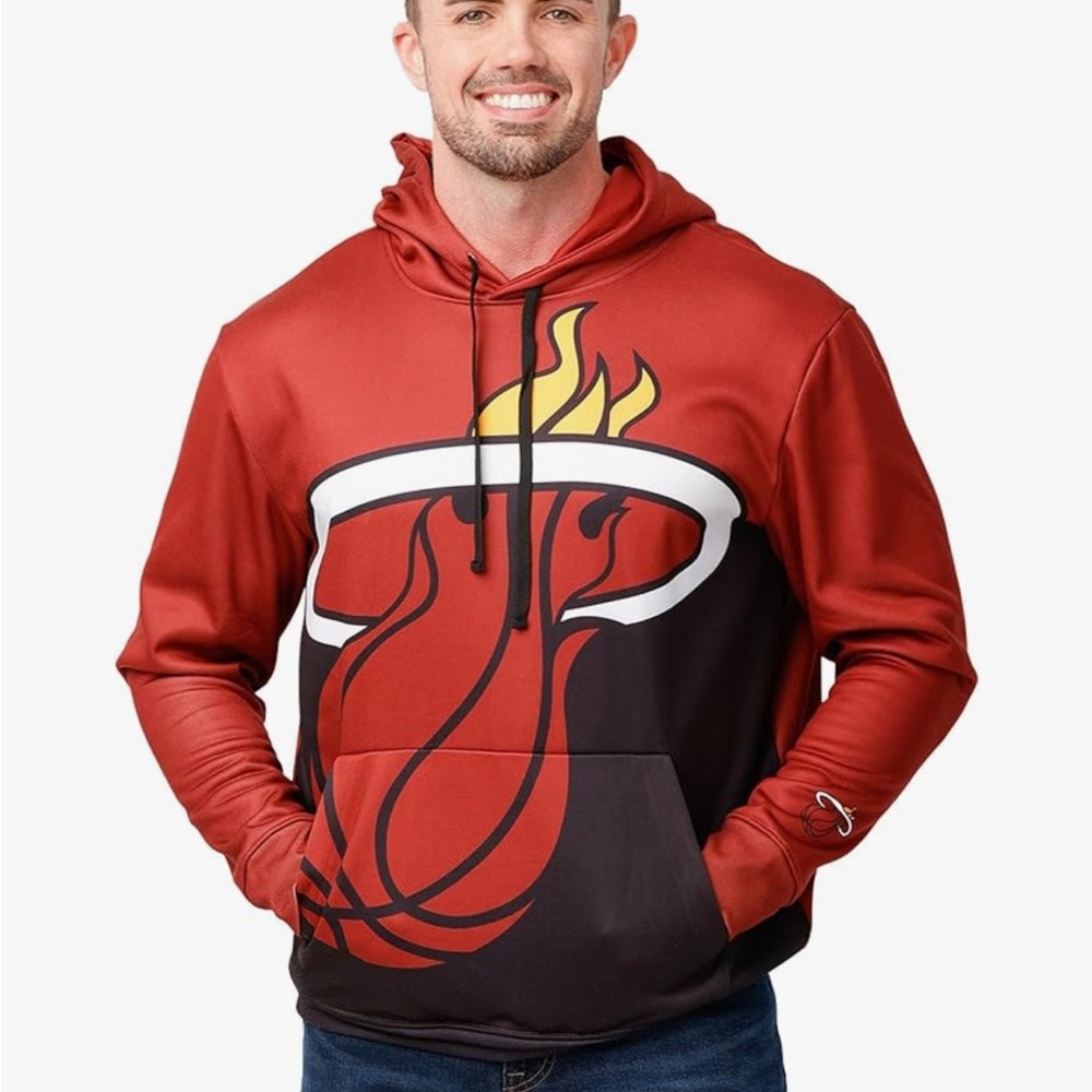 Men's Red and Black Hoodie
